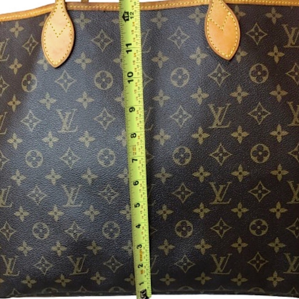 LOUIS VUITTON Monogram Neverfull GM Beige Interior w/ LV DUST BAG ORGANIZER COA - Picture 14 of 17